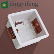 DINGYIFENG Gypsum Board Lining Box, Junction Box 86 Type Wall Socket Cassette, Square White 35/46mm 