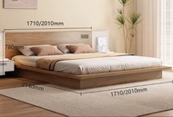 WLM light luxury tatami MUJI stylish bed frame Modern Nordic minimalist master bedroom wedding bed t