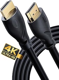 PowerBear 4K HDMI Cable 20 ft | High Speed, Rubber &amp; Gold Connectors, 4K @ 60Hz, Ultra HD, 2K, 1080P &amp; ARC Compatible for Laptop, Monitor, PS5, PS4, Xbox One, Fire TV, Apple TV &amp; More