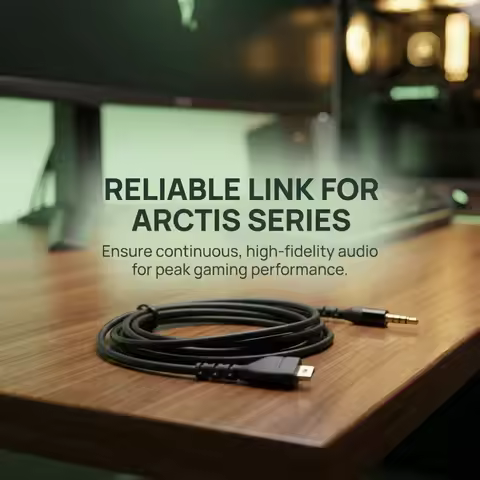 Black Headphone Sound Cable 1.5m/4.9ft Length Headphones Cord for SteelSeries Arctis 3 Arctis 5 Arct