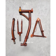 Folding bike frame set folding bike Twilight lacquer custom paint orange handlepost type S sport