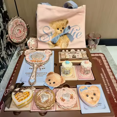 Flower Knows Pop Up Store Limited Edition Sweetie Bear Eyeshadow Blush Lip Jelly and Mirror Cute Xma