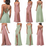 Elegant and seductive Azazie bridesmaid and party dress with sexy backless V-neck and flattering str