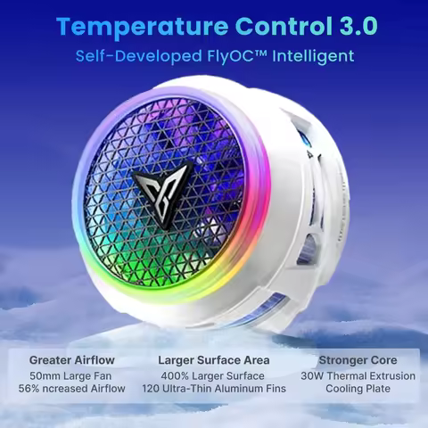 Flydigi B8X Magnetic Phone Cooler Fan Ultra Fast Heat Dissipation Frequency Conversion RGB Radiator