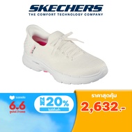 Skechers สเก็ตเชอร์ส รองเท้าผู้หญิง Women Slip-Ins GOwalk 6 Lovely Day Walking Shoes - 124568-OFWT Air-Cooled Memory Foam Dual-Density, Hyper Pillar Technology, Machine Washable, Ortholite, Slip-Ins, Ultra Go