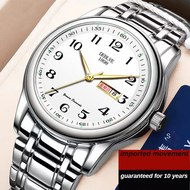 Swiss Automatic Non Mechanical Watch Double Calendar Solid Business Luminous Watch Men's Waterproof Tide Watch