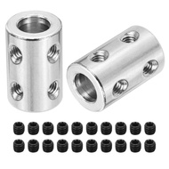 MECCANIXITY Rigid Screw Coupling 8mm to 8mm Shaft Coupler Connector L22mm x D14mm Steel Joint Connec