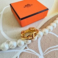 HERMES Scarf Ring 經典 豬鼻 絲巾扣 全新 保存品