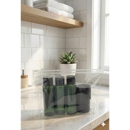 5-Piece Travel Bottle Set - 3x 60ml (2oz) Dark Green Refillable Bottles & 2x 10g Black Cosmetic Crea