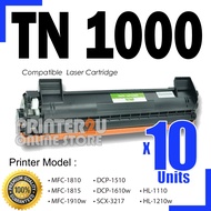 10x Compatible Laser Toner TN1000 For Brothe* HL-1110 DCP-1510 MFC-1810 MFC-1815 HL-1210W DCP-1610W 
