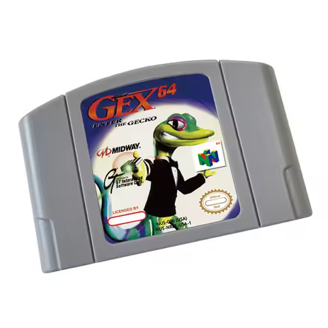 Gex 64 Enter the Gecko For N64 Game Card US Version Console 64 bit USA Version Video Game Cartridge