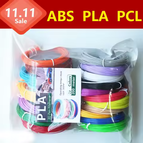 Brilliant Color 3D Pen Filament 1.75mm Diameter ABS/PLA/PCL No Smell Safe Plastic for 3D Printing Pe