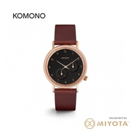 Komono Walther - Burgundy | Leather Strap | Watches