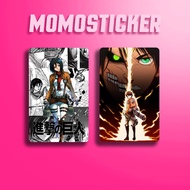 ANIME - ATTACK ON TITAN - T*G STICKER - CARD STICKER - BANK CARD STICKER - ATM CARD STICKER