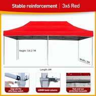 Tenda Lipat 3x3 Tenda Bazar 1300D Outdoor Tenda Gazebo Tenda Jualan Pameran Dagang Biru dan Merah 2x