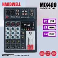 HARDWELL MIX400 4-channel mixer Bluetooth/USB/MP3 playback live singing sound card conference mixing