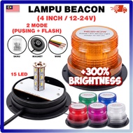 GBS CAR LED LAMP BEACON LIGHT LED WARNING LIGHT LED YELLOW 12V-24V LAMPU BEACON WARNING LIGHT EMERGE