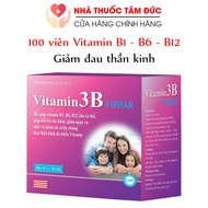 Vitamin 3B Viphar bổ sung Vitamin B1 B6 B12 hỗ trợ giảm đau thần kinh - Hộp 100 viên