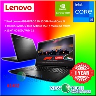 #1402 *Used Lenovo Ideapad 110 15 5th Intel Core i5-5200U 8GB 240GB SSD Nvidia GF 920M 3D Graphic W1