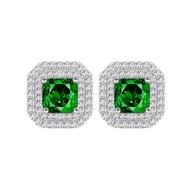 Jjh Square Full Diamond Earrings Earrings Men Earrings Non-Allergic Female Couple Earrings
