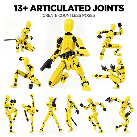 Dummy 13 Multi Jointed Movable Robot 3D Printed Mannequin Toys Lucky 13 Dummy Figures Game Christmas