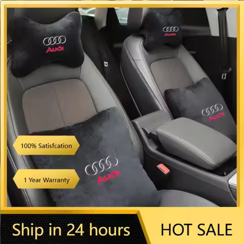 2025 Hot Car Neck Pillow Seat Headrest Lumbar Spine Protectio Throw pillow for Audi S Line A3 8P 8V 
