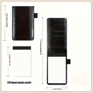 Mini Flap Pocket Pants Portable Note Pad Strap Pencil Bag Meeting Minutes Book Pu Leather Hard Cover