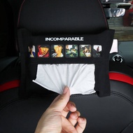 Jay Chou Album Peripheral Car Tissue Box Paper Extraction Box Hanging Car Tissue Cover Suede Tissue Bag Armrest ACec