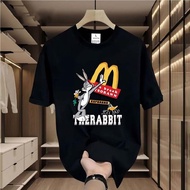 100% Cotton T-Shirt, Classic Cartoon Character Bugs Bugs Bunny (Bugs Bunny) Pattern, Fashionable Sof