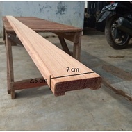 Pegangan Railing Reling Tangga Kayu Rumah Minimalis Bahan Mahoni Meranti Kamper Baru Tanpa Sambungan