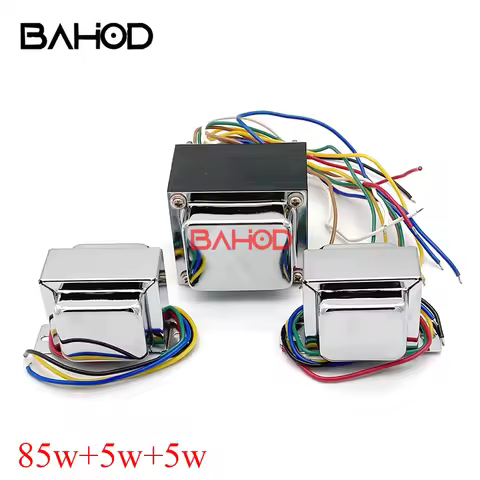 BAHOD 85w Power Transformer + 2pcs 5w Output Transformer for 6P1 6P14 6P6P Vacuum Tube Amplifier Diy