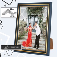 Fiber Wood 4R 10R 12R A4 A3 Photo Frame | Picture Frame | Premium Quality | Navy Gold Photo Frame | 