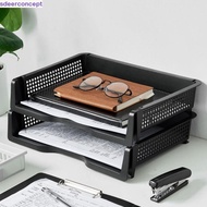 SDEERCONCEPT Stackable File Rack, Desktop Organizer File Organizer A4 File Storage Tray, Simple Lami