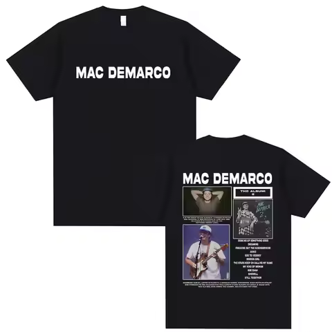 Mac Demarco 2 Album Graphic T-shirt Men Women Pure Cotton Oversized Tshirt Short Sleeve Men's Fashio