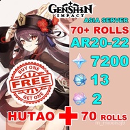 【COD+GIFT】Genshin Impact Account Hutao plus 70+ Rolls 7200 Primos  【AR 20-22】