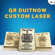 QR Kayu DuitNow Custom Laser  | Custom wooden QR DuitNow