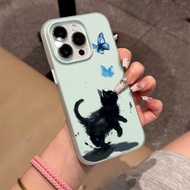 For OPPO A5X A5 Pro A3X A60 A18 A38 A78 A58 A57 2022 A17 A5i Cat Butterfly 2 in 1 Case GDK495A