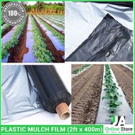 High Quality Plastic Mulch Film (2 feet width x 400 meters long) 1 roll (Black)