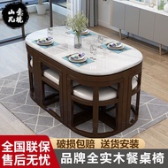 HY/🏮Marble Dining Tables and Chairs Set Square Solid Wood Dining Table Simple Modern Small Apartment Home Dining Table I