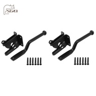 Steel Black for Wood Fence Gate Door Latches 2PCS Self Locking Gate  Automatic Heavy Force Lever Fen