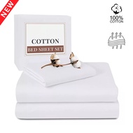 flat bedsheet Plain White flat sheet Fitted Bedsheet 白色平床单 Lembaran rata putih flat sheet malaysia