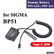 Dummy Type-C Sigma BP-51 | Pin giả pin ảo pin dummy battery DC Coupler Sigma BP-51 BP51 Sigma fp dp3