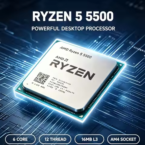 12 Thread Multi-task Desktop Processor Ryzen 5 5500 AM4 Socket 6 Core 7NM ZEN3 Chip 3.6GHz Base 4.2G