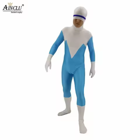 Bear House AA Boys Men Frozone Lucius Best Cosplay Costumes Spandex Movie The Incredibles Bodysuits 