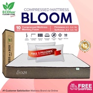 Ecolux Bloom Ice Silk Fabric Compressed Memory Foam Mattress (10")