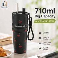 Insulated Tumbler 710ml 316 Stainless Steel Vacuum Cup Retractable Straw Leakproof Handle