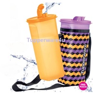 Tupperware Fridge Water Bottle (2) 2.0L Orange &amp; Purple + one bottle pouch
