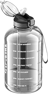 GIFUBOWA Big 3l Water Bottle with Handle and Straw 105oz Giant Sport 0.8 Gallon Drinking Jug Large M