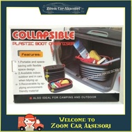 Car Boot Organiser Collapsible Storage Box Foldable Container- Black (18L,37L,60L)