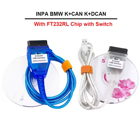 OBD2 Interface USB Cable For BMW INPA/Ediabas K+DCAN Scanner FT232RL Portable Driver Program Car Con